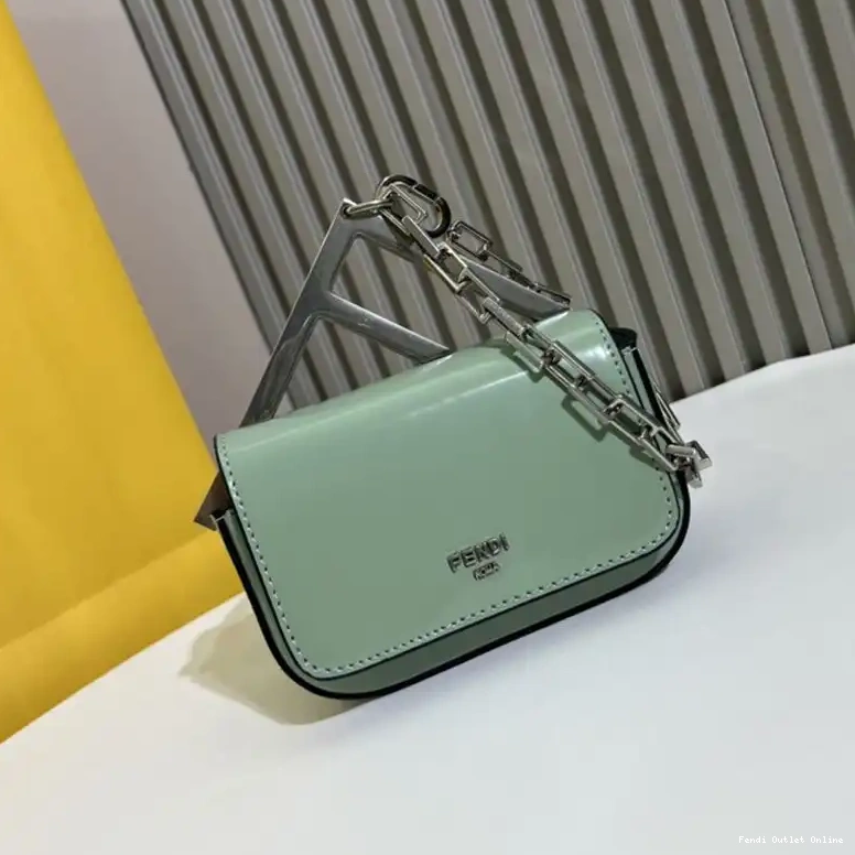 Green Calf Fendi Nano Bag In Leather F 0630